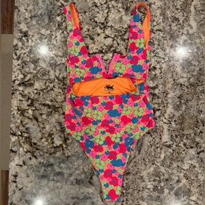 Cut out one piece bathing suit